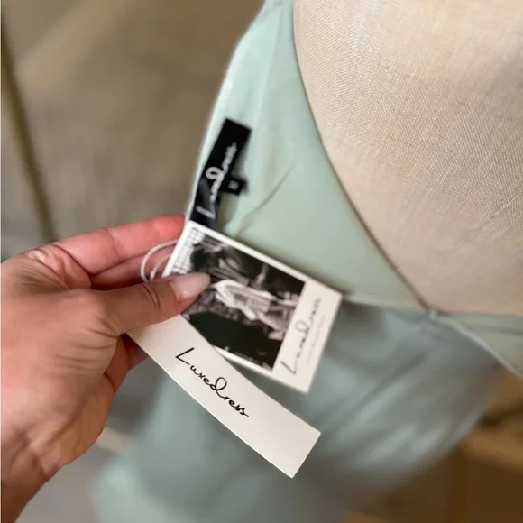 Strapless Sage Color Dress - Picture 5 of 5